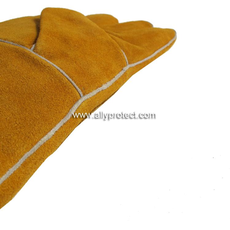 AP-2118 金黃色牛二層雙背燒焊手套