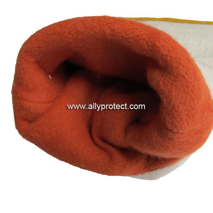 AP-0909 金黃色高檔牛二層皮燒焊手套