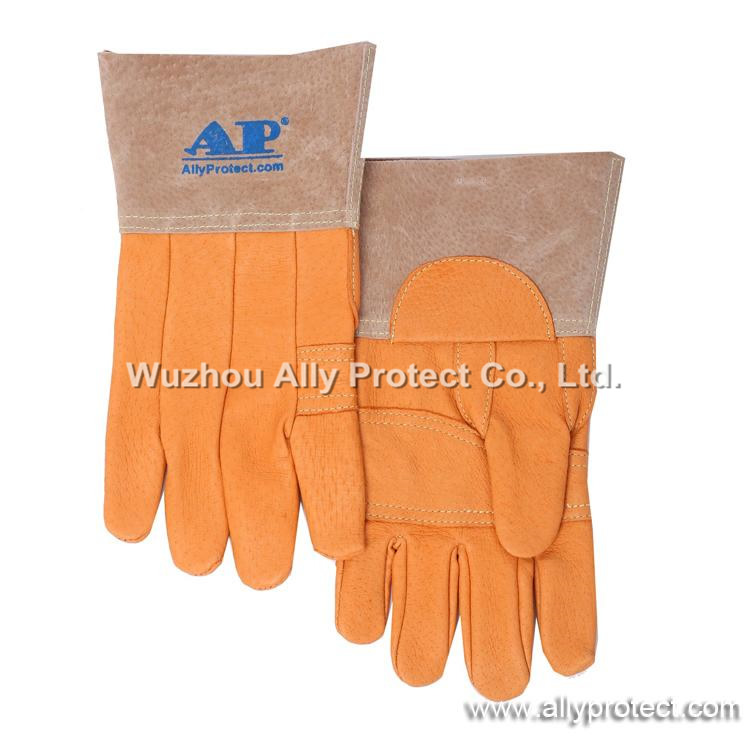 AP-9003 Grain Patched Palm Pigskin TIG Gloves